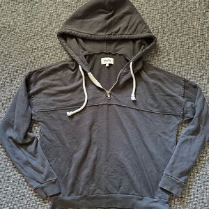 MATE the label 1/4 zip grey hoodie size M